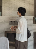Crudy wrinkle check shirt