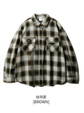 Grid Overfit Ombre Check Shirt