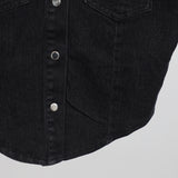 Pias denim cropped shirt