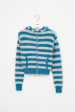 (W) Annie Striped Warm Zip Hoodie