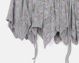 Daken Lace Tiered Ribbon Shirring Flare Mini Skirt