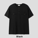 Cooper Two Pocket Half Henley Neck Tee