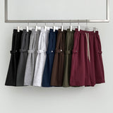 Folding Cut Snap Knee Length Bermuda Shorts