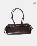 Kimu Leopard Baguette Shoulder Bag