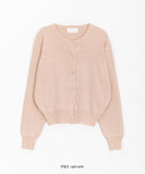 Linen round knit cardigan
