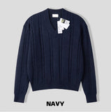 Croa Cable V-Neck Crop Knit