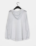Tskin See-through Linen Hooded Cardigan