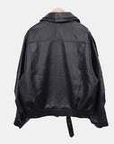 Noem Collar Overfit Leather Jacket