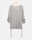 Mi Kim Roll-Up Three Quarter T-Shirt