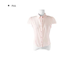 Torren Cap Sleeve Collar Short Sleeve Blouse Shirt