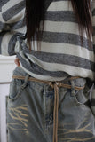 Striped Button Knit
