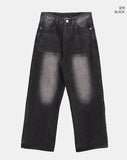Seyou Backpoint Adjust Washed Denim Pants