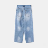Rotin Studded Wide Denim Pants