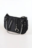 zipper chain shoulder bag