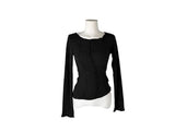 Conf Cut Ribbed Unbalanced Muffler Slim Fit T-shirt