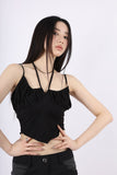 Tie Shirring Sleeveless