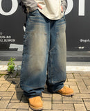 Double Knee Walk Carpenter Balloon Denim