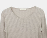 Pora Stripe Dot Color Matching Long T-Shirt