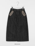 Binny non-fade banding color matching pocket long skirt