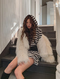 Pierre Stripe Set-up Flare Skirt