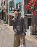 Crinkle Double Pocket Roll-up Check Shirt