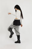 Bio strap long leather boots