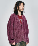 Cable Washed Cardigan