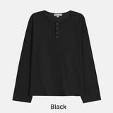 Deck Stitch Henley Neck Long Sleeve Tee