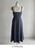 Desia Bustier Pintuck Long One Piece (Belt Set)