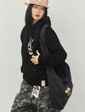 Cotton Canvas Badge Cross Bag