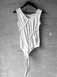 Diagonal Strap Shirring Sleeveless