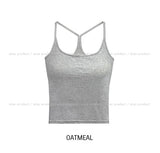 [U-BASIC] Comi Ribbed Y Sleeveless (+with cup)