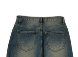 Thyssen Washing Denim Wide Pants