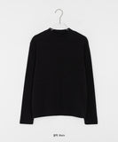 [BASIC_BAON] Cotton Basic Half Polar Long Sleeve Tee_A07