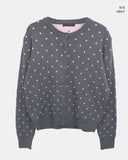 Vda Dot Color Matching Knit Cardigan