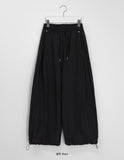 [unisex] Fine Rivet Nylon Banding Wide Pants