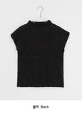 Rahini Layered Half-Neck Cap Short Sleeve Knit