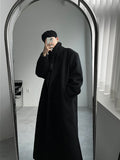 Hidden Maxi Long Black Coat