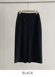 Gret Pintuck Slit Long Skirt