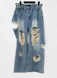 Philip Damage Wide Denim