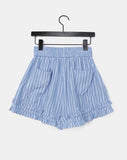 Ute Stripe Frill Tiered Banding Short Pants