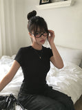 [Planning] Leju Slim Round Cotton Short Sleeve T-Shirt