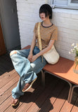 POMPY STRIPE HALF T