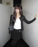 Penzo Ribbed Round Long Sleeve Cardigan
