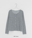 Vianne Stripe Sleeveless Cardigan Set
