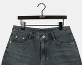Tout Washed Wide Denim Bermuda Pants
