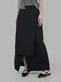 Tsol Unbalanced Wrap Skirt