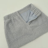 Soft Fur Fluffy Back Banding Mini Skirt