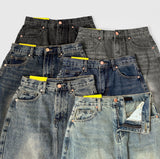 Slit H-line Washing Long Denim Skirt