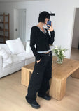 LAYERED RIB CARDIGAN
